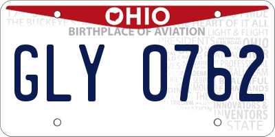 OH license plate GLY0762