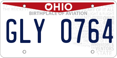 OH license plate GLY0764