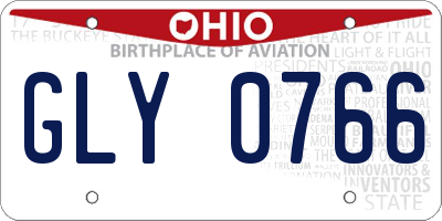 OH license plate GLY0766