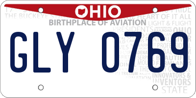 OH license plate GLY0769