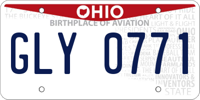 OH license plate GLY0771