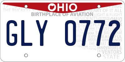 OH license plate GLY0772