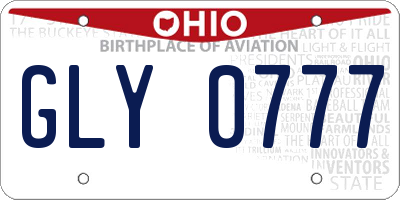 OH license plate GLY0777