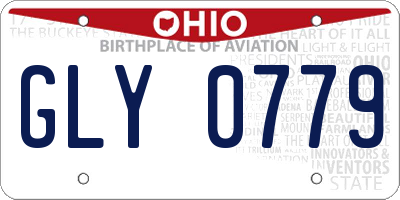 OH license plate GLY0779