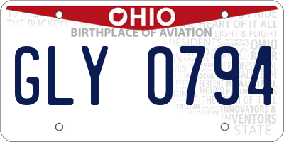 OH license plate GLY0794