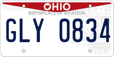 OH license plate GLY0834