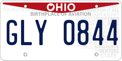 OH license plate GLY0844