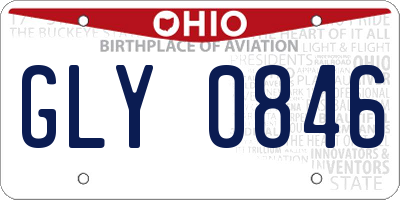 OH license plate GLY0846