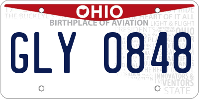 OH license plate GLY0848