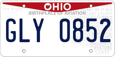 OH license plate GLY0852