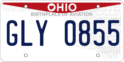 OH license plate GLY0855