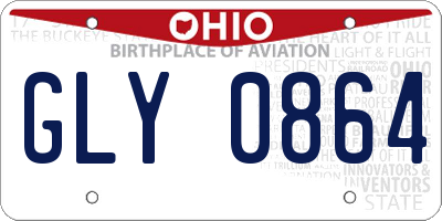 OH license plate GLY0864