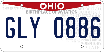 OH license plate GLY0886
