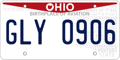 OH license plate GLY0906