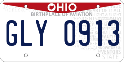 OH license plate GLY0913