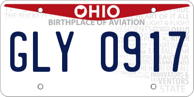 OH license plate GLY0917