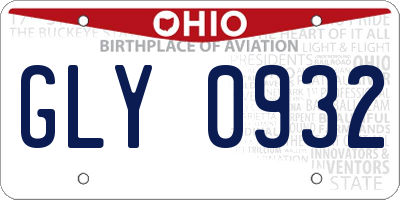 OH license plate GLY0932