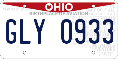 OH license plate GLY0933