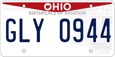 OH license plate GLY0944