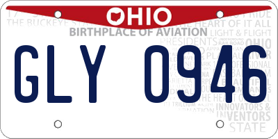 OH license plate GLY0946