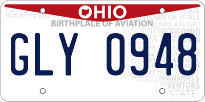 OH license plate GLY0948