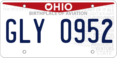 OH license plate GLY0952