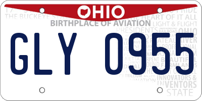 OH license plate GLY0955