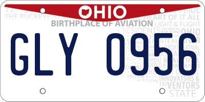 OH license plate GLY0956