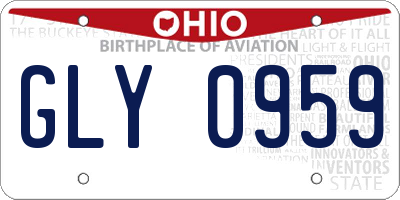 OH license plate GLY0959