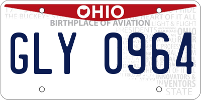OH license plate GLY0964