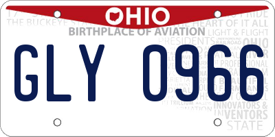 OH license plate GLY0966