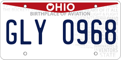 OH license plate GLY0968