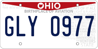 OH license plate GLY0977