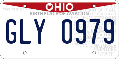 OH license plate GLY0979