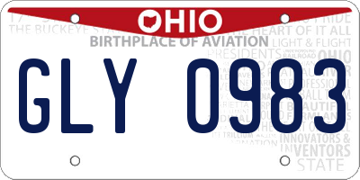 OH license plate GLY0983