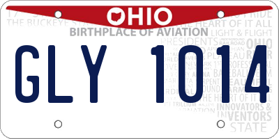 OH license plate GLY1014