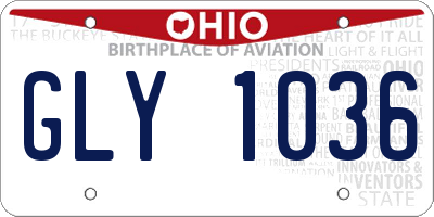 OH license plate GLY1036