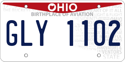 OH license plate GLY1102