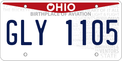 OH license plate GLY1105