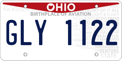 OH license plate GLY1122