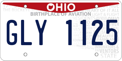 OH license plate GLY1125