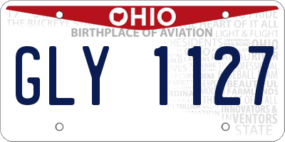 OH license plate GLY1127