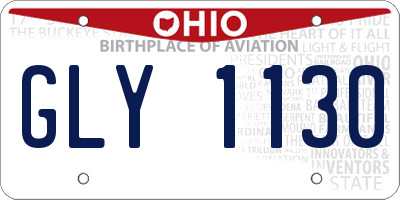 OH license plate GLY1130
