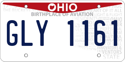 OH license plate GLY1161