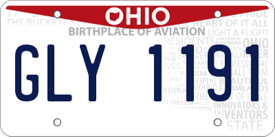 OH license plate GLY1191