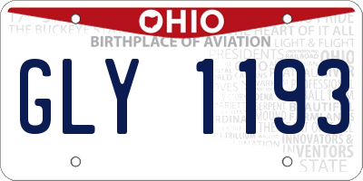 OH license plate GLY1193