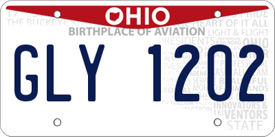 OH license plate GLY1202