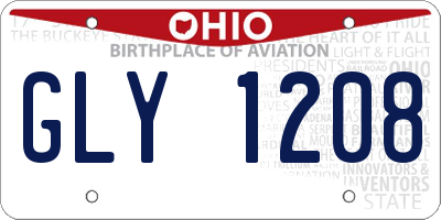 OH license plate GLY1208