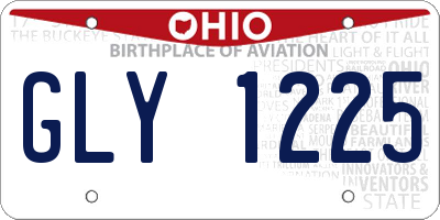 OH license plate GLY1225
