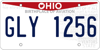 OH license plate GLY1256